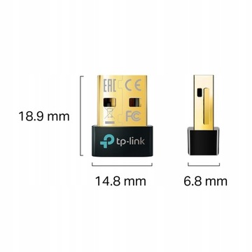 Adapter Bluetooth 50 Nano USB TPLINK UB500 Windows 10 11 Nadajnik Odbiornik