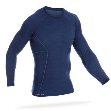 Термоактивная лыжная рубашка для треккинга из шерсти MERINO Brubeck Active XL