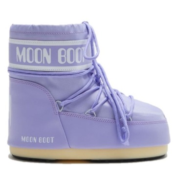 Fioletowe Buty Śniegowe MOON BOOT ICON LOW NYLON Wodoodporne r.39/41