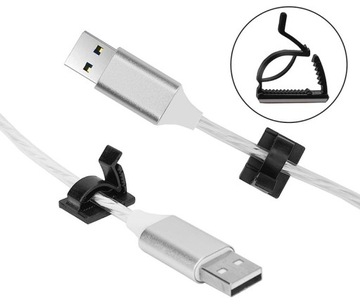 самоклеящийся держатель кабеля, крепящийся, белый, 4 шт.