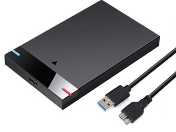 КОРПУС ДЛЯ ДИСКОВ HDD SSD АДАПТЕР 2.5'' USB 3.0 SATA КАБЕЛЬ КОРПУС