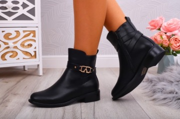 КЛАССИЧЕСКИЕ ЭЛЕГАНТНЫЕ ЖЕНСКИЕ БОТИНКИ НА МОЛНИИ, КОЖА