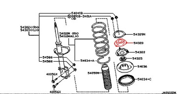 NISSAN SERENA 91-99 ULOŽENÍ TLUMIČE PŘEDNÍ