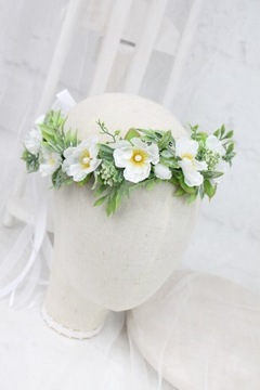 Wianek komunijny w stylu boho kwiatowy zwiewny stylowy