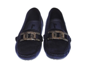 ЛОФЕРЫ ЖЕНСКИЕ ЗАМШЕВЫЕ Темно-синие, размер 41