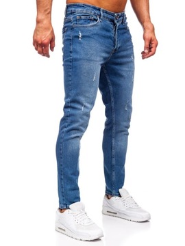 SPODNIE JEANSOWE MĘSKIE SLIM FIT GRANATOWE 6469 DENLEY_38/2XL