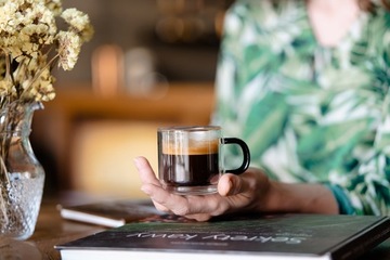 Термостаканы для кофе эспрессо Vialli Design CARBON 80мл (2 шт.)