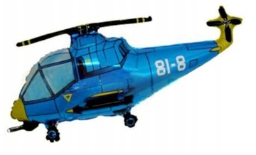 Balon foliowy Helikopter Niebieski urodziny 35cm