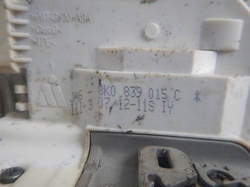 AUDI A4 B8 A5 Q3 Q5 LEVÝ ZÁMEK DVEŘE ZADNÍ ZADNÍCH 8K0839015C 6 PIN ORIGINÁLNÍ