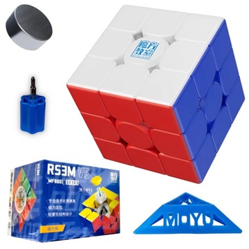 PROFESJONALNA MAGNETYCZNA KOSTKA 3x3 MOYU RS3M V5 + PODSTAWKA + ALGORYTMY