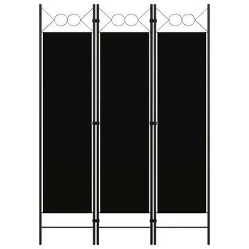 PARAWAN POKOJOWY DEKORACYJNY ŚCIANKA KOTARA 3-PANELOWY 120 x 180 cm CZARNY