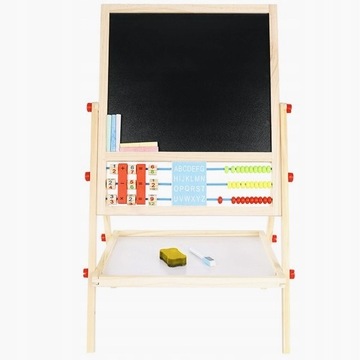 Магнитная доска для мела, двухсторонняя, деревянная, 6 в 1, для сухого стирания