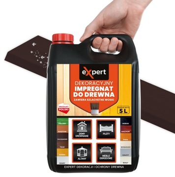 IMPREGNAT farba do drewna z WOSKAMI 5l PALISANDER