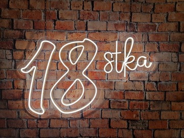 Neon napis 18 Osiemnastka