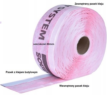 Soudal SWS Внутренняя лента с сеткой 80/30м ТЕПЛЫЙ МОНТАЖ