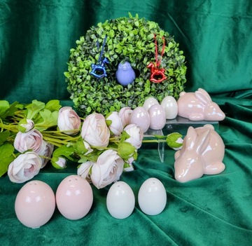 КРОЛИК БОЛЬШОЙ ЛЕЖАЩИЙ ЖЕМЧУЖНО-РОЗОВЫЙ 10Х16Х8 СМ