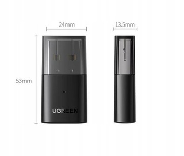АДАПТЕР UGREEN BLUETOOTH 5.0 USB-A ПЕРЕДАТЧИК/ПРИЕМНИК CM390