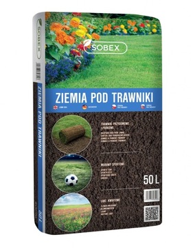 ZIEMIA PODŁOŻE POD TRAWNIKI TRAWĘ DO OGRODU 50L