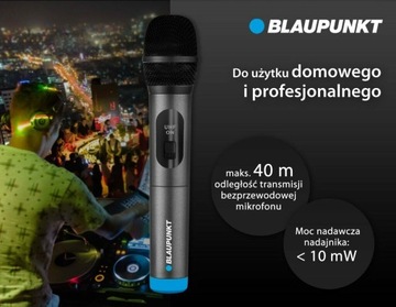 Беспроводной микрофон с передатчиком Blaupunkt + 2 батарейки + аксессуары
