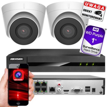 TANI ZESTAW KAMER MONITORING HIKVISION 4MP HDD 1TB