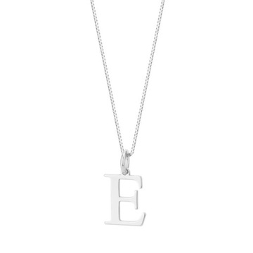 Zawieszka srebrna litera E - 1 cm INFINITY Prezent