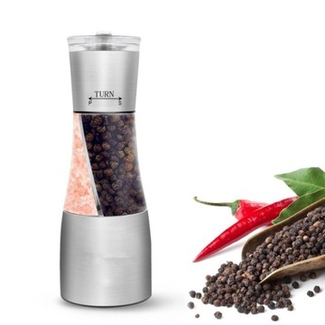 MŁYNEK DO PIEPRZU SOLI PIEPRZ SÓL PODWÓJNY 2w1