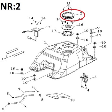 КРЫШКА ЗАЛИВНОЙ ЗАПРАВКИ ТОПЛИВНОГО БАКА Quad Access Lucky Star MAX 300cc
