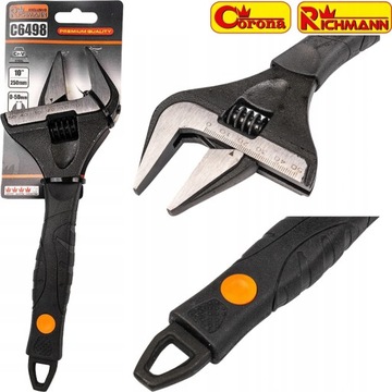 RICHMANN KLUCZ NASTAWNY SZWED 10'' SZWEDZKI 0-50mm SZEROKI REGULOWANY 250mm