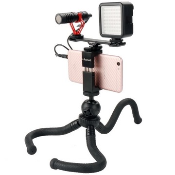 Фоторазветвитель 2x холодный башмак для светодиодного микрофона