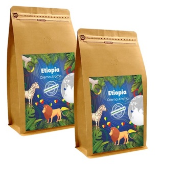 KAWA ZIARNISTA ARABICA ŚWIEŻO PALONA ETIOPIA CREMA AROMA ARABICA 2 KG