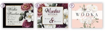 Наклейки Этикетки СВАДЬБА ВОДКА АИСТ матовая фольга