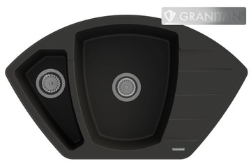 МОЙКА, УГЛОВАЯ ГРАНИТНАЯ МОЙКА + СИФОН, 6 цветов