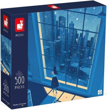 Janod Puzzle artystyczne Nocny widok w błękicie