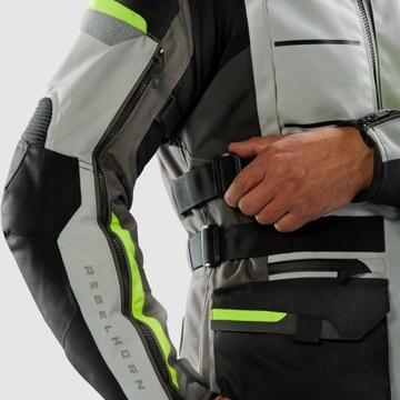 Текстильная куртка Rebelhorn Cubby V черная/серая/желтая Flo