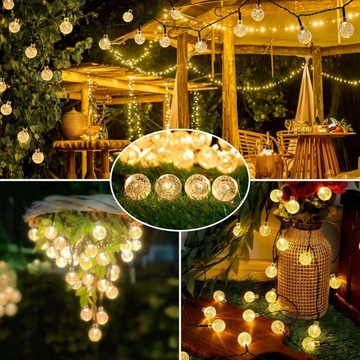 GIRLANDA LAMPKI OGRODOWE SOLARNE 300LED 32M