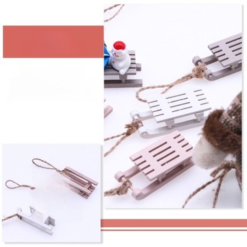 КАНТРИ ДЕКОР РОЖДЕСТВЕНСКИЕ Сани, БЕЛЫЕ 6Х2,5Х1,7СМ ШТ.