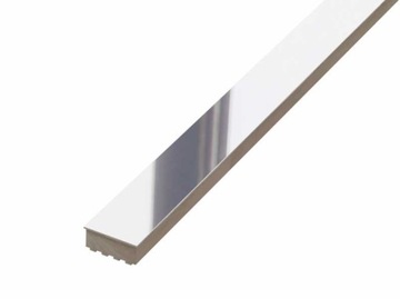 LISTWA METALOWA STEEL SILVER POŁYSK 2,0 x 89,8 cm