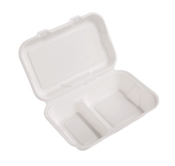 Menu Box pojemnik z trzciny cukrowej pulpy dwudzielny eko 250x160x70-50szt
