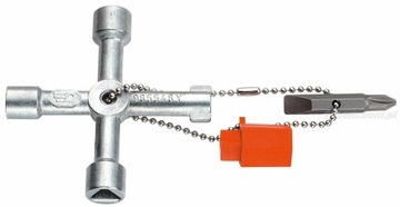 985548 - KLUCZ Z 4 KOŃCÓWKAMI DO SZAF ELEKTRYCZNYCH, FACOM, FV