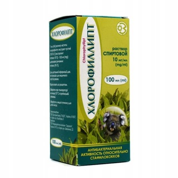 ORYGINALNY CHLOROFILIPT W PŁYNIE 100ML UKRAIŃSKIE KROPLE DO KĄPIELI I MASAŻ