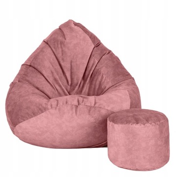 MEGA PUFA WOREK SAKO 110x140 WELUR PREMIUM | FOTEL LOFT SIEDZISKO RELAX
