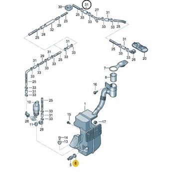 SEAT AUDI VW OE 7M0919382 Прокладка уровня жидкости, бачок омывателя