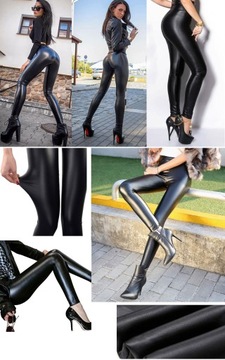 LEGINSY SKÓRA RURKI LATEX GETRY SPODNIE LATEKS 2XL