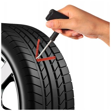 КОМПЛЕКТ ДЛЯ РЕМОНТА ШИН ВЕРЕВКА КЛЕЙ 15x шнур 10x винты БЫСТРЫЙ РЕМОНТ