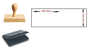 GRYF PIECZĄTKA RĘCZNA LOGO STEMPEL GRAFIKA 60x20mm