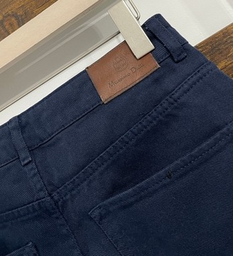 59 granatowe jeansowe nowoczesne nowe Massimo Dutti bawełna S klasyka