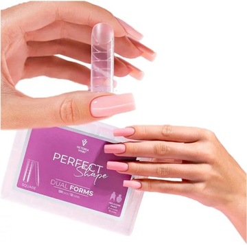 Victoria Vynn PERFECT SHAPE DUAL FORMS Square 120 pcs GÓRNE FORMY KWADRAT