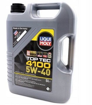 Liqui Moly Top Tec 4100 5w40 5L Olej 9511 ACEA C3, API SN VW 505.00/505.01