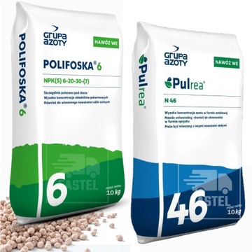 ZESTAW Nawóz POLIFOSKA 6 i Mocznik 10kg IDEALNY TRAWNIK 200 m Grupa Azoty