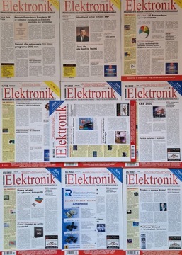 ELEKTRONIK magazyn elektroniki profesjonalnej - 10 numerów 1998, 2002